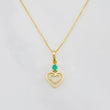 Set Cadena Veneciana + Dije Mariposa Esmeralda 0.06pts / 1.35g / 40.05cm Oro Amarillo 18K