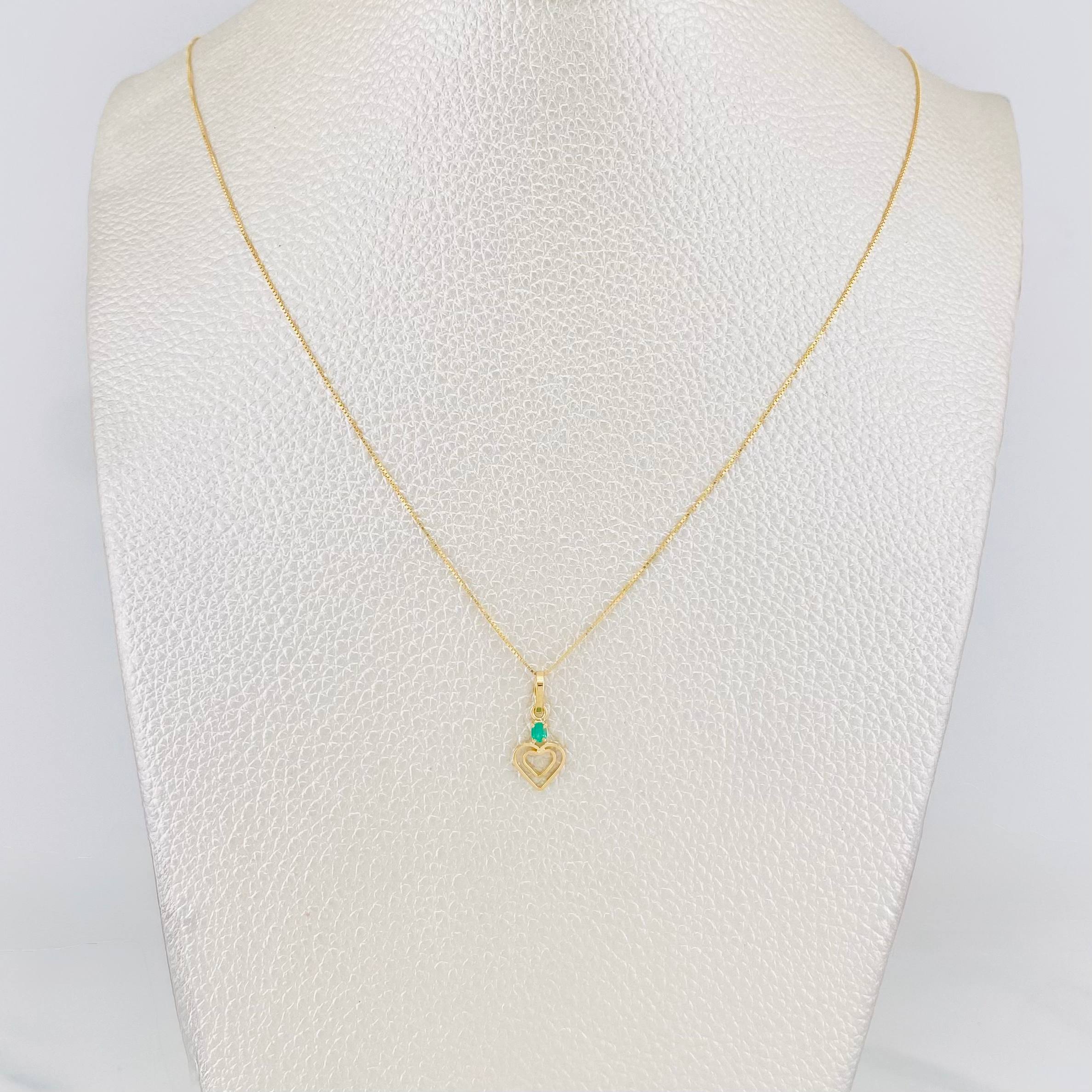 Set Cadena Veneciana + Dije Mariposa Esmeralda 0.06pts / 1.35g / 40.05cm Oro Amarillo 18K