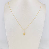 Set Cadena Veneciana + Dije Mariposa Esmeralda 0.06pts / 1.35g / 40.05cm Oro Amarillo 18K
