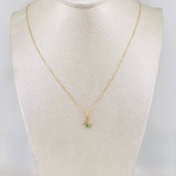 Set Cadena Veneciana + Dije Moño Esmeralda 0.02pts / 1.45g / 40.05cm Oro Amarillo 18K