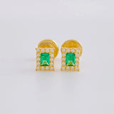 Topos Halo Cuadrado 0.7g / 5.3mm Oro Amarillo 18K