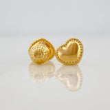 Topos Corazon Bordeado 0.7g / 7.5mm Oro Amarillo 18K