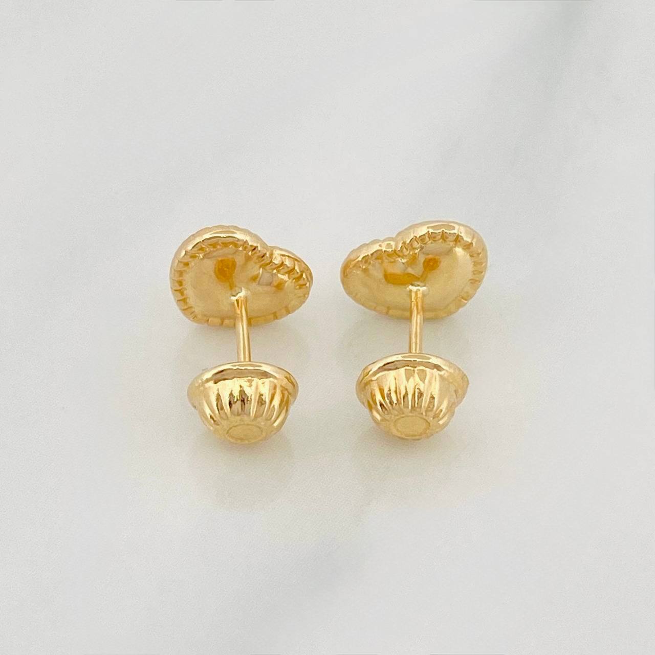 Topos Corazon Bordeado 0.7g / 7.5mm Oro Amarillo 18K
