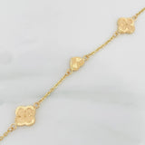 Pulso Aro Seguido Trebol 3.15g / 19cm / 1.65mm Oro Amarillo 18K