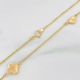 Cadena Aro Seguido Trebol 5.7g / 50cm / 1.55mm Oro Amarillo 18K