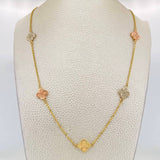 Cadena Aro Seguido Trebol 6.2g / 50cm / 1.59mm Tres Oros 18K
