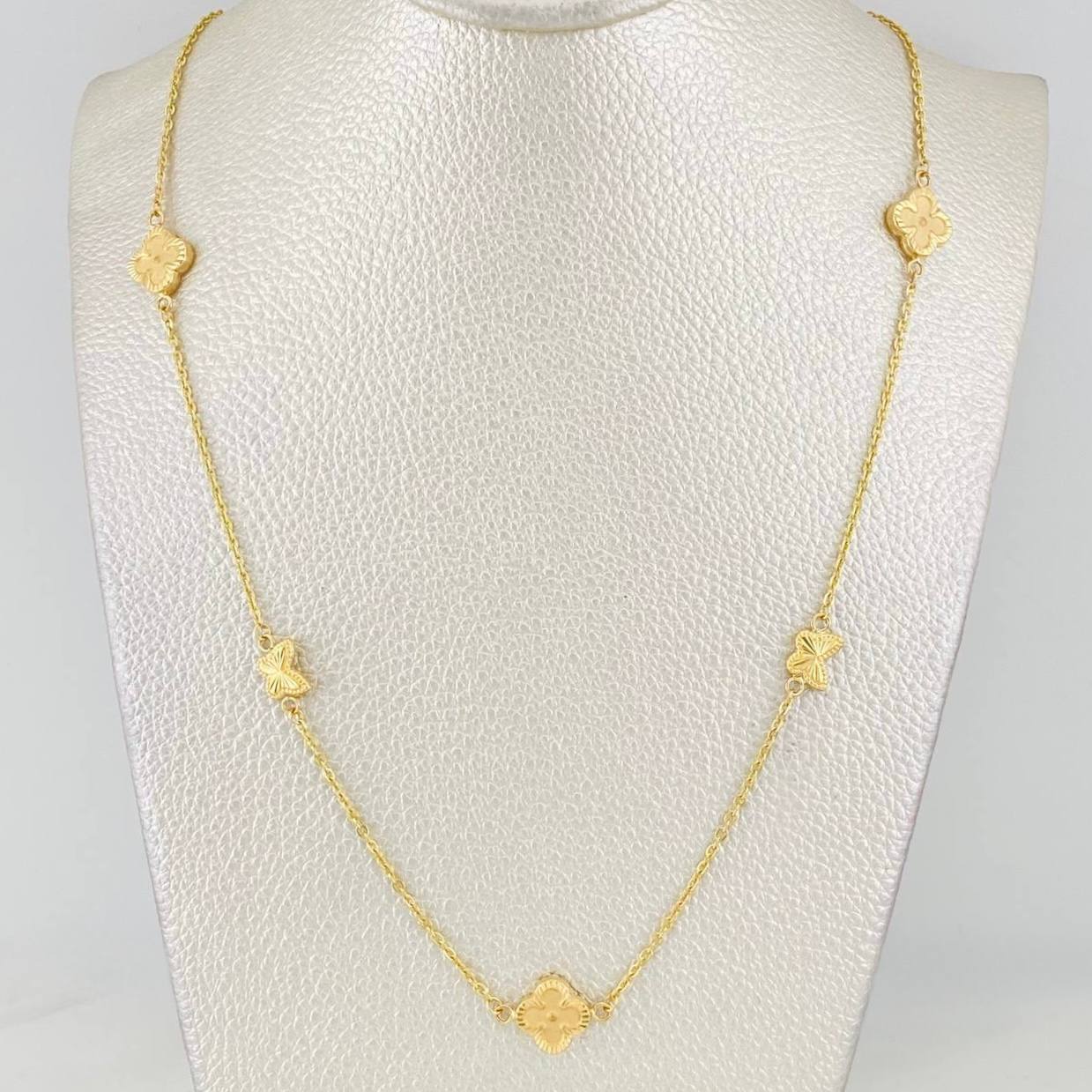 Cadena Aro Seguido Trebol 5.4g / 50cm / 1.62mm Oro Amarillo 18K