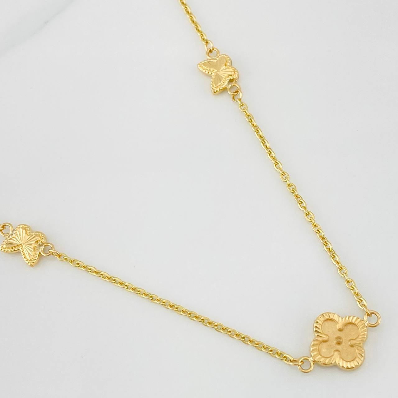 Cadena Aro Seguido Trebol 5.4g / 50cm / 1.62mm Oro Amarillo 18K