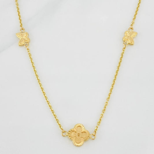 Cadena Aro Seguido Trebol 5.4g / 50cm / 1.62mm Oro Amarillo 18K