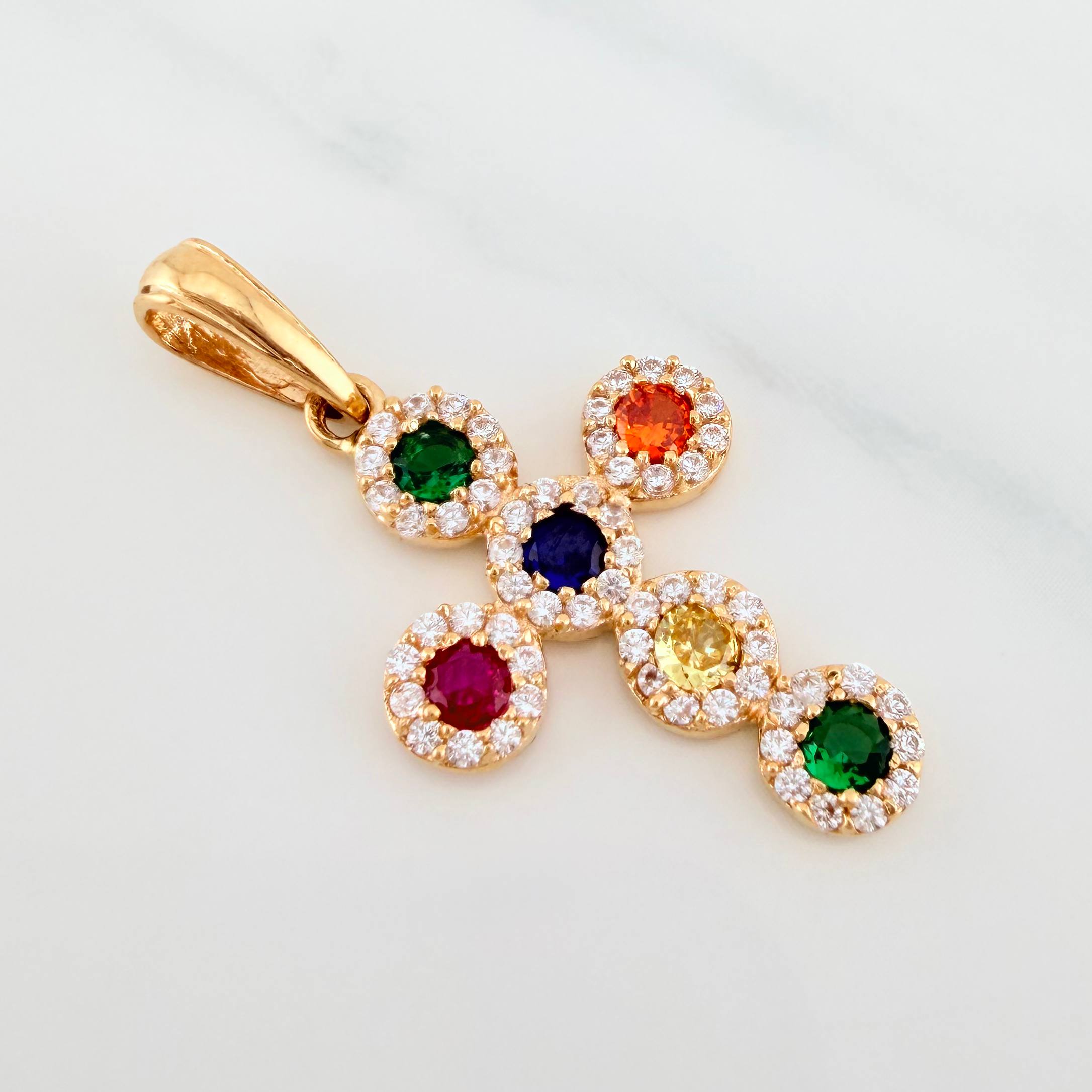 Dije Cruz Tupida 2.4 g / 3.5 cm Oro Amarillo 18K