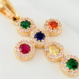 Dije Cruz Tupida 2.4 g / 3.5 cm Oro Amarillo 18K
