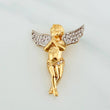 Dije Angel De La Guarda 4.5 g / 3 cm Dos Oros Amarillo Blanco 18K