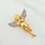 Dije Angel De La Guarda 4.5 g / 3 cm Dos Oros Amarillo Blanco 18K