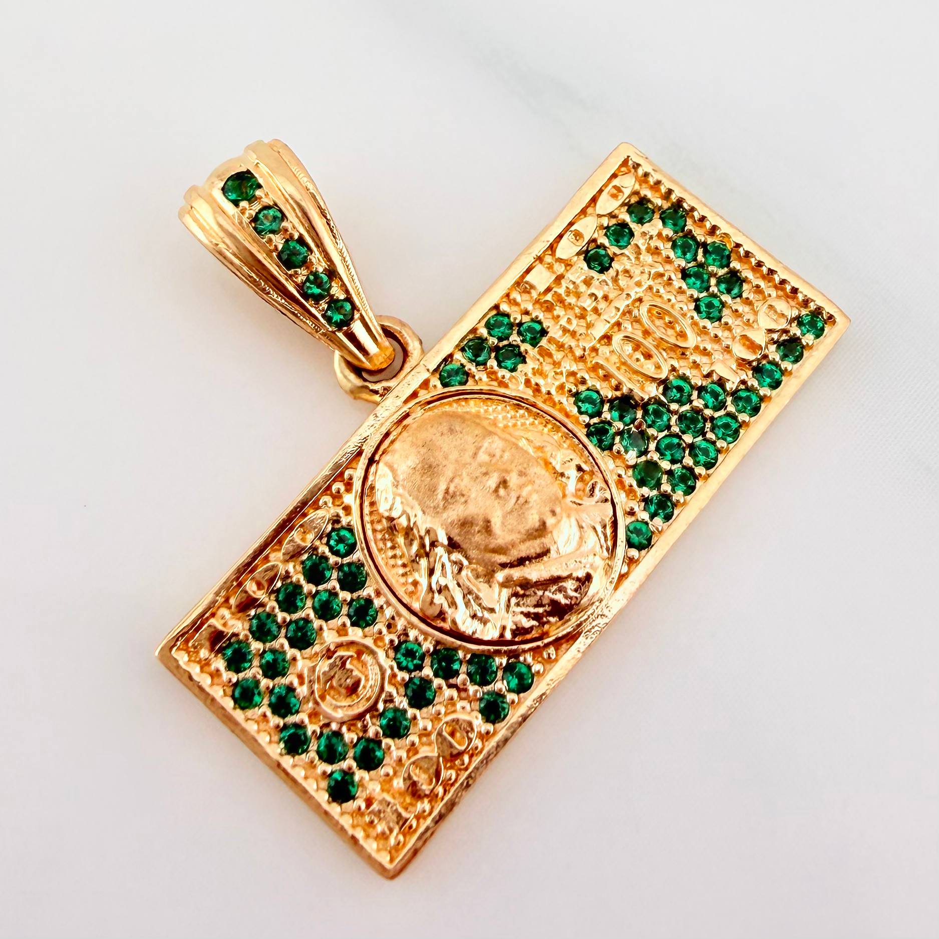 Dije Billete Dolar 3.45 g / 2.5 cm Oro Amarillo 18K