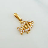 Dije  Esqueleto Pez 1.05 g / 2 cm Oro Amarillo 18K