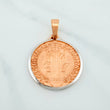 Dije San Benito 13.7 g / 4 cm Dos Oros Blanco Rosa 18K