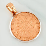 Dije San Benito 13.7 g / 4 cm Dos Oros Blanco Rosa 18K