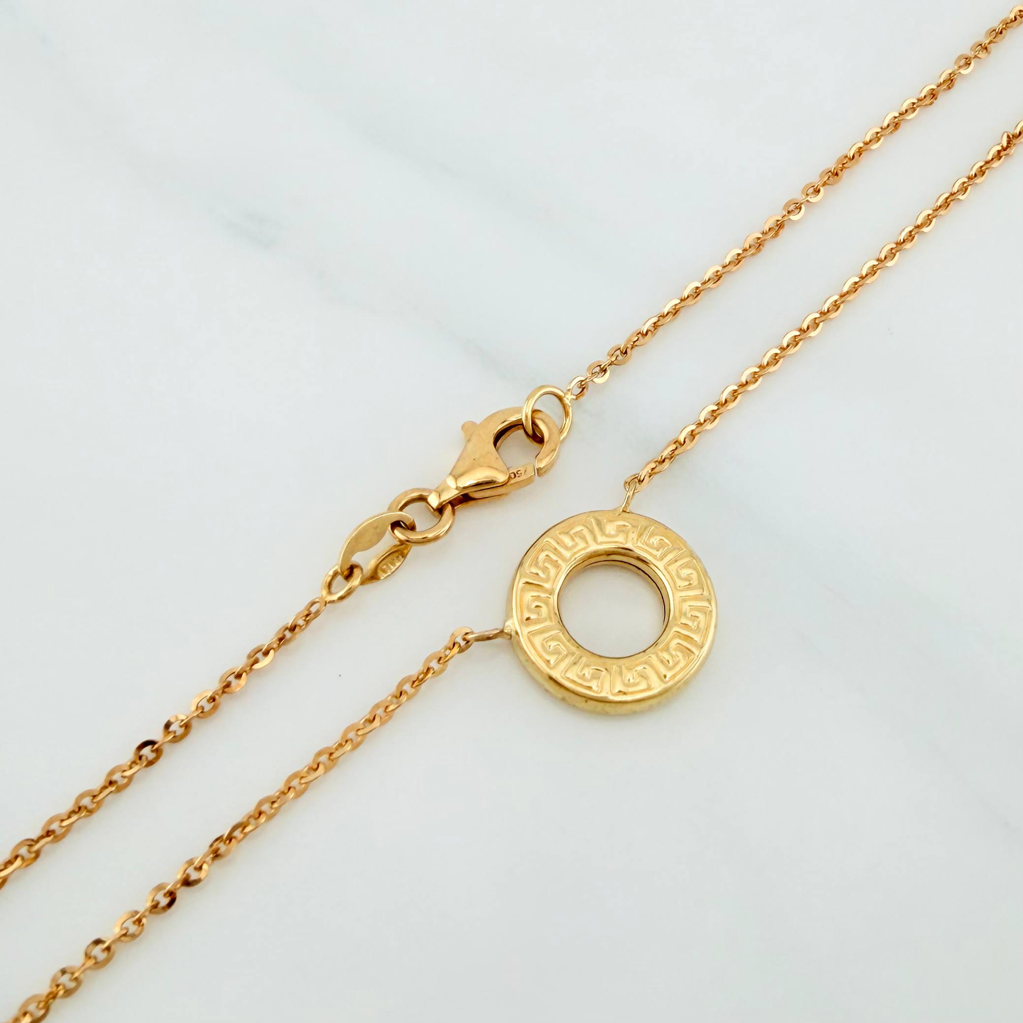 Cadena Tribal Aro Seguido 3.8 g / 46.5 cm / 0.6 mm Oro Amarillo 18K