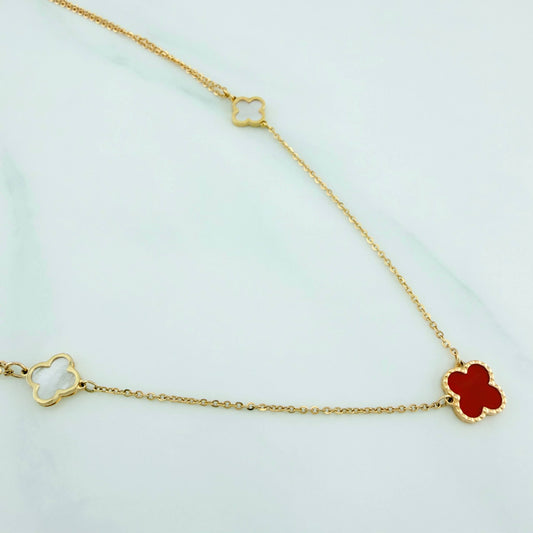 Cadena Trebol Aro Seguido 4.25 g / 45 cm / 0.6 mm Oro Amarillo 18K