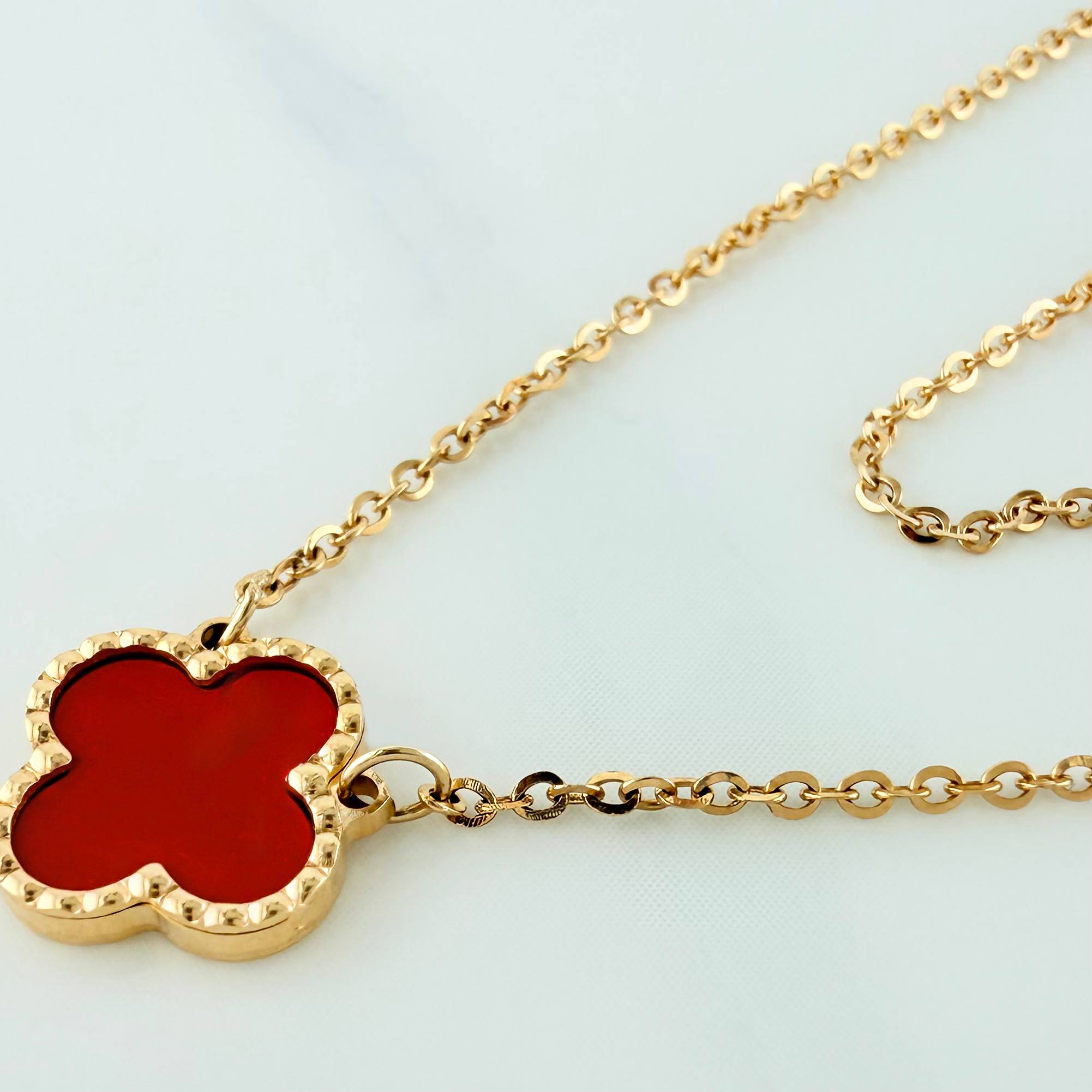 Cadena Trebol Aro Seguido 4.25 g / 45 cm / 0.6 mm Oro Amarillo 18K