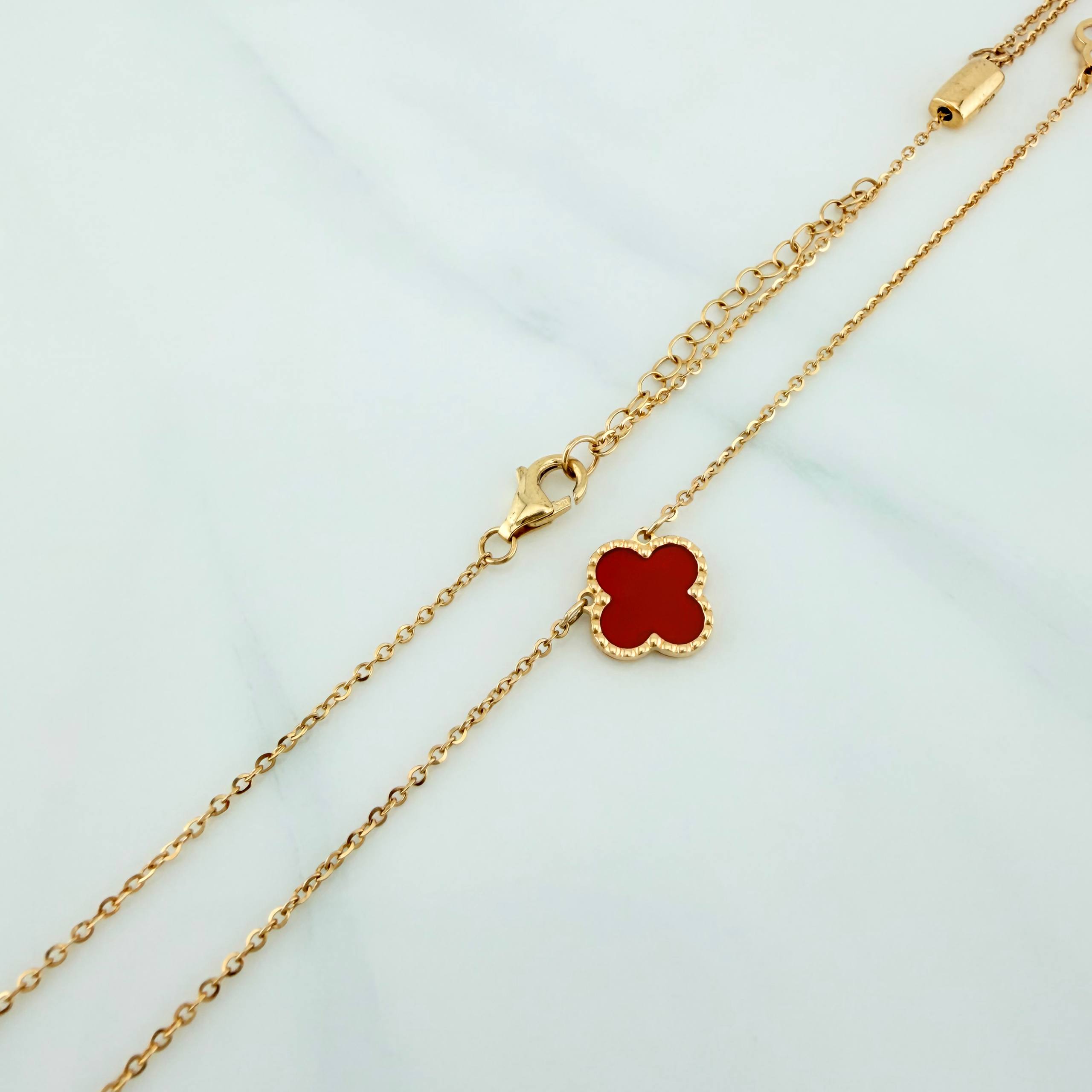 Cadena Trebol Aro Seguido 4.25 g / 45 cm / 0.6 mm Oro Amarillo 18K