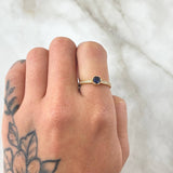 Anillo Solitario Coronado 2.15gr / T8 1/2 / Oro 18K
