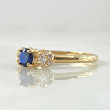 Anillo Solitario Copos Laterales 1.5gr / T4 1/2 / Oro 18K