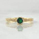 Anillo Solitario Coronado 2.1gr / T7 1/4 / Oro 18K