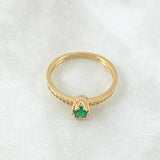 Anillo Solitario Coronado 2.1gr / T7 1/4 / Oro 18K
