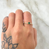 Anillo Solitario Coronado 2.1gr / T7 1/4 / Oro 18K