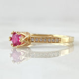 Anillo Solitario Coronado 2.2gr / T9 / Oro 18K *