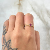 Anillo Solitario Coronado 2.2gr / T9 / Oro 18K *