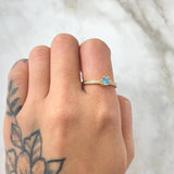 Anillo Solitario Coronado 2.25gr / T7 1/4 / Oro 18K