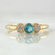 Anillo Solitario Copos Laterales 1.6gr / T5 1/2 / Oro 18K ©
