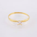 Anillo Solitario 2.85gr / T7 1/2 / Oro Amarillo 18K ©