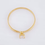Anillo Solitario 2.85gr / T7 1/2 / Oro Amarillo 18K ©