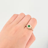 Anillo Halo Cetro Tupido 3.45gr / T7 / Oro Amarillo 18K ©