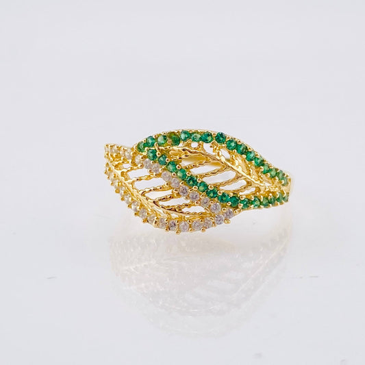 Anillo Hojas Entrelazadas 2.5gr / T6 / Oro Amarillo 18K