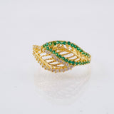 Anillo Hojas Entrelazadas 2.5gr / T6 / Oro Amarillo 18K