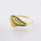 Anillo Hojas Entrelazadas 2.5gr / T6 / Oro Amarillo 18K