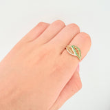 Anillo Hojas Entrelazadas 2.5gr / T6 / Oro Amarillo 18K