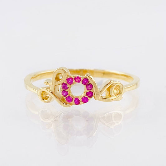 Anillo Love 1.8gr / T7 1/4 / Oro Amarillo 18K