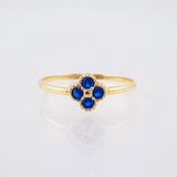 Anillo Flor Trebol 1gr / T7 / Oro Amarillo 18K ©