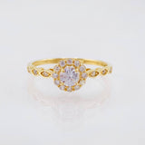 Anillo Halo Ojal 1.75gr / T7 / Oro Amarillo 18K ©