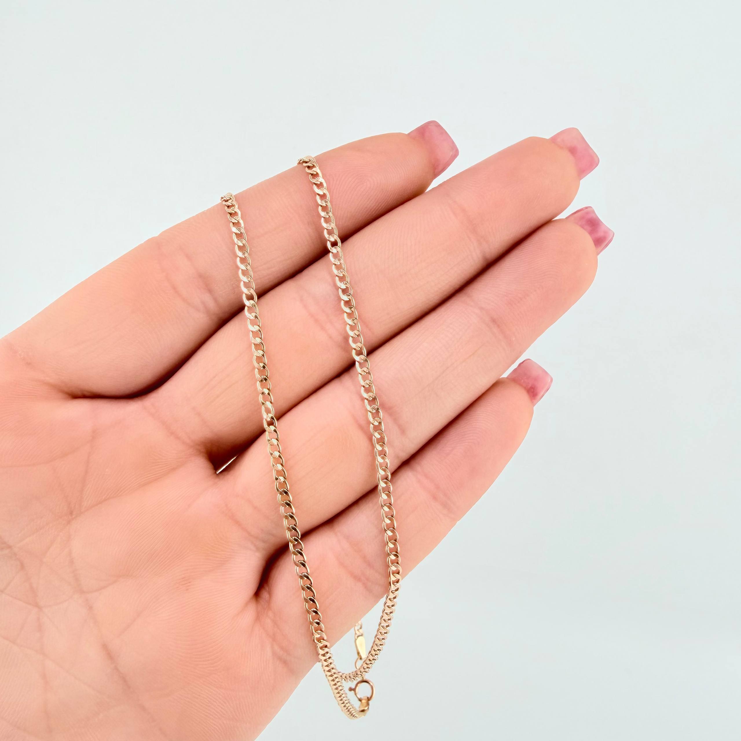 Cadena Cubana 1.6gr / 45cm / 2mm Oro Rosa +1 18K *