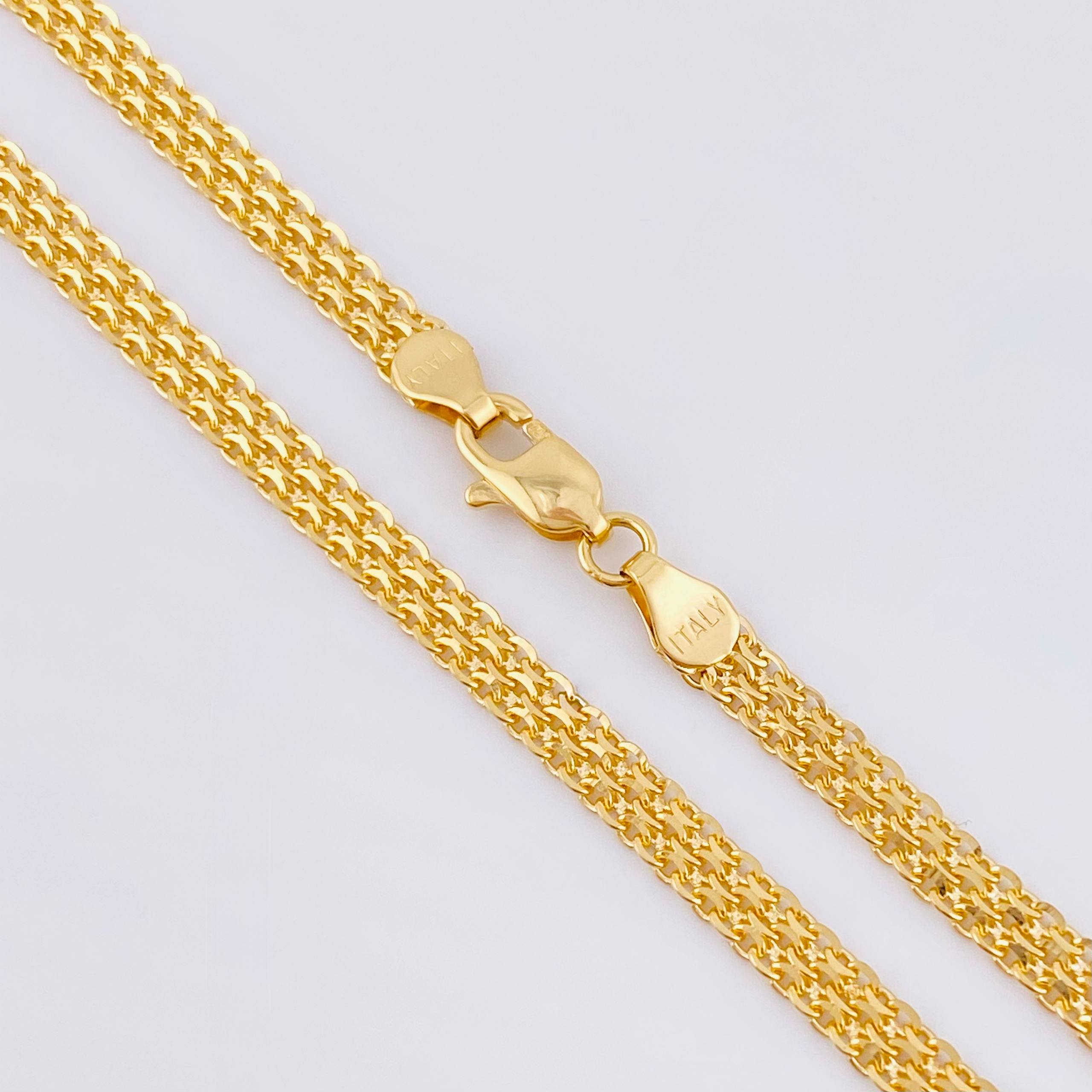 Cadena China 5.65gr / 60cm / 3mm Oro Amarillo +1 18K ©
