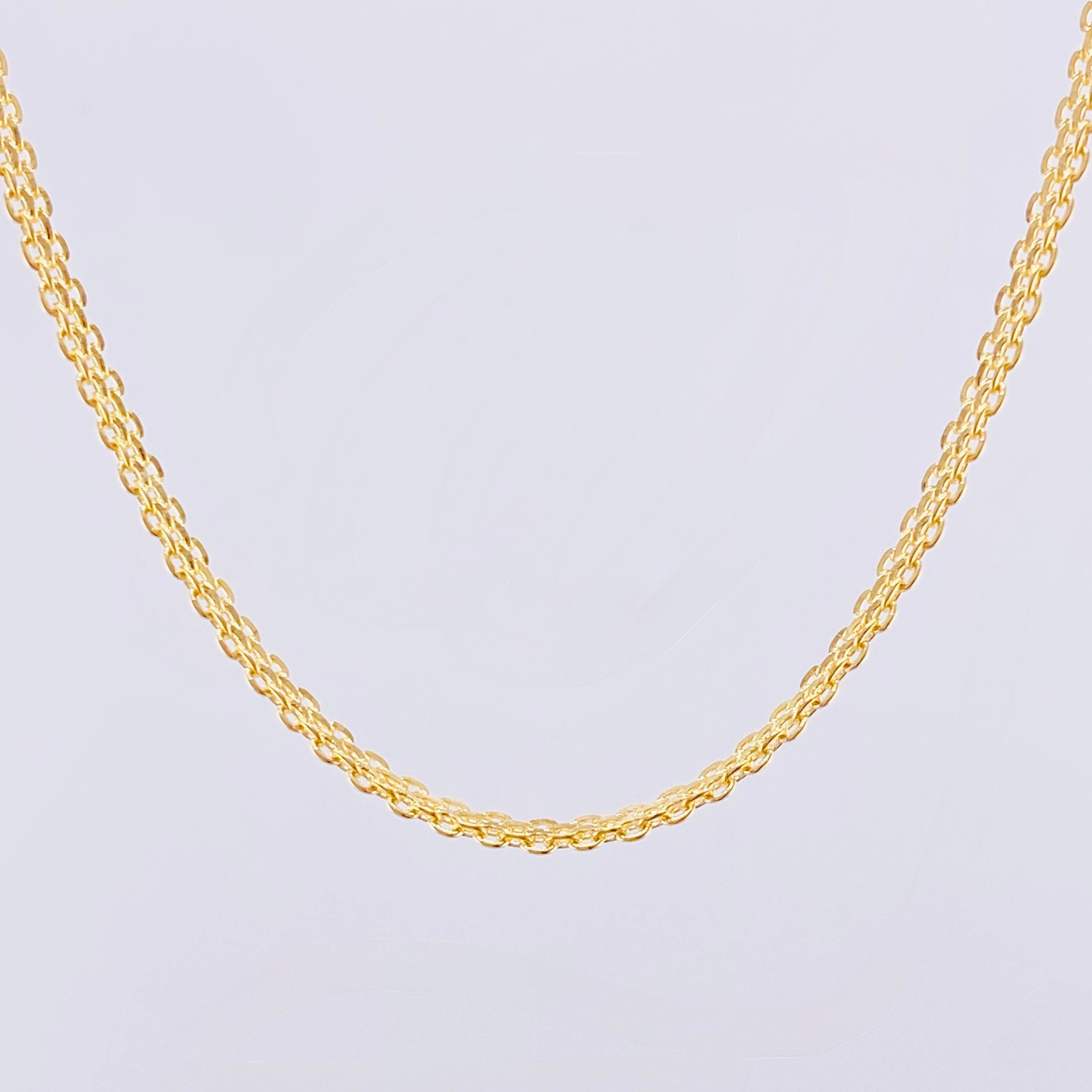 Cadena China 5.65gr / 60cm / 3mm Oro Amarillo +1 18K ©