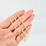 Cadena China 5.85gr / 60cm / 3mm Oro Amarillo +1 18K ©