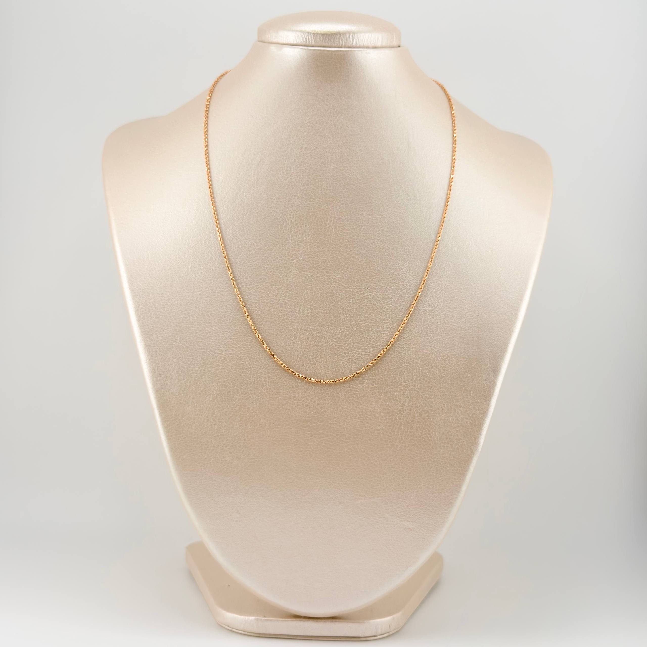 Cadena Lazo 1.4gr / 45cm / 1.3mm Oro Rosa +3 18K