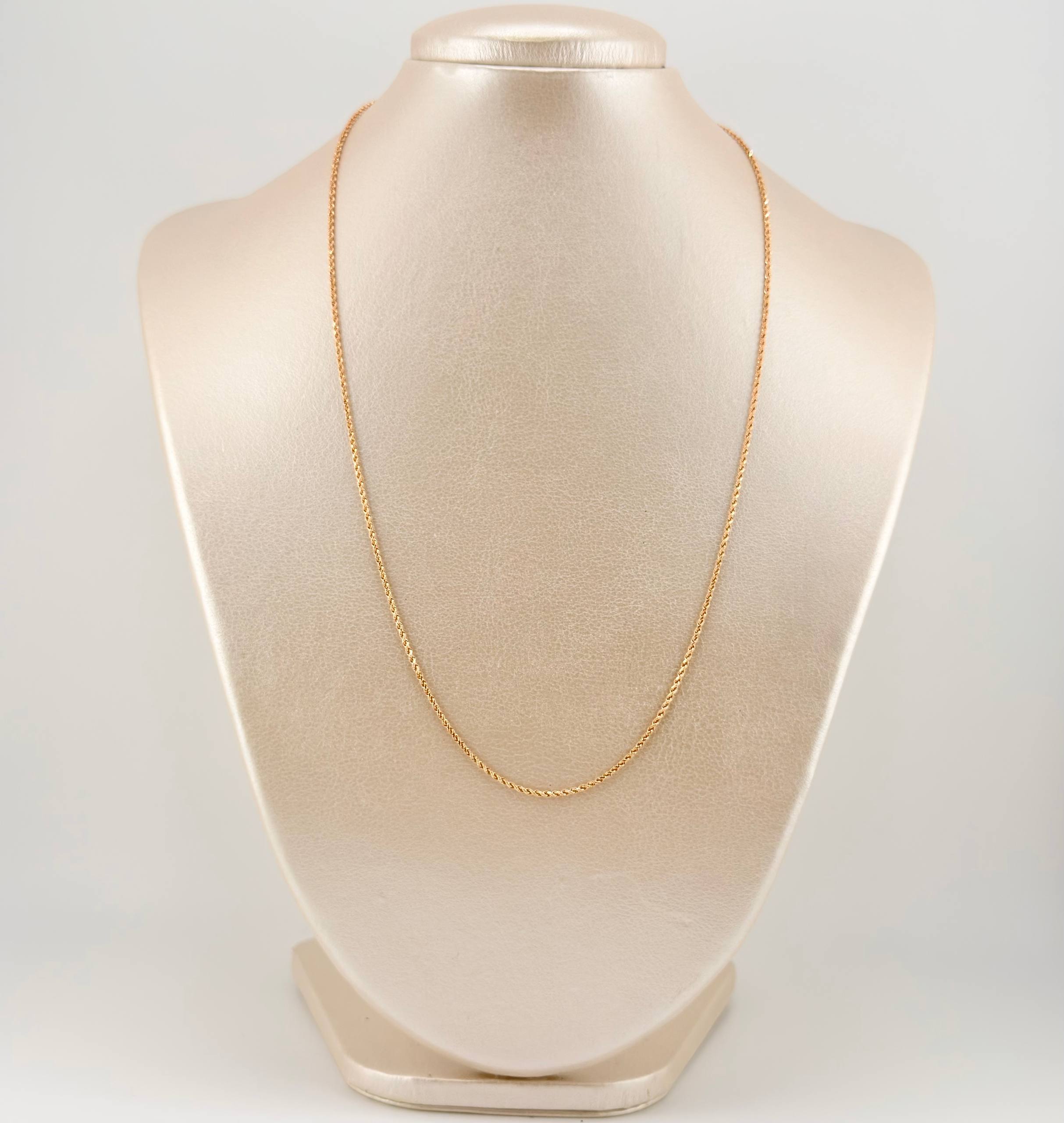 Cadena Lazo 1.55gr / 50cm / 1.3mm Oro Rosa +3 18K